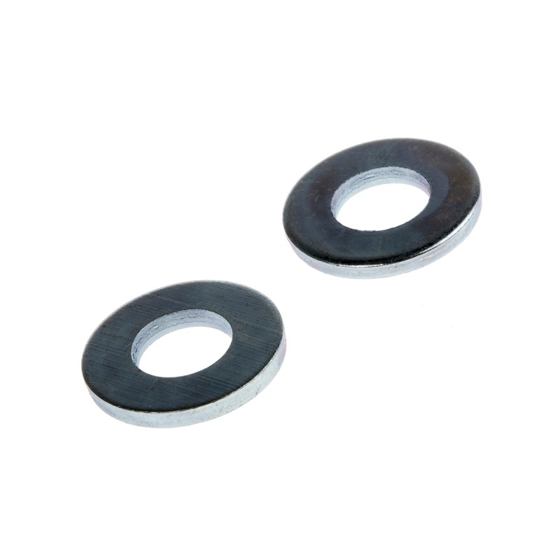 1 Bag of 100 - Bright Zinc Plated Steel Plain Washers, M6, BS 4320