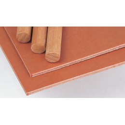 1 Lot of 1 - Tufnol® Brown Plastic Sheet, 590mm x 285mm x 16mm, Phenolic Resin, Weave Cotton