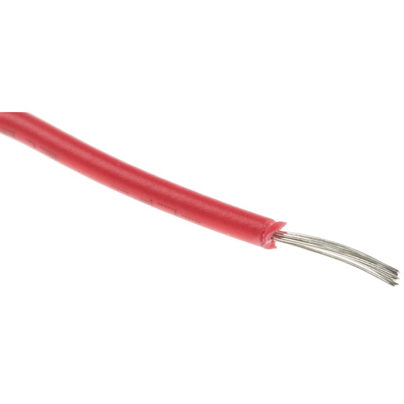 1 Reel of 100 M - RS PRO Red 0.13 mm² Hook Up Wire, 26 AWG, 7/0.16 mm, 100m, PVC Insulation