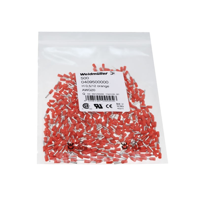 10 pcs : 0409500000 - CONN FERRULE 20AWG ORNGE