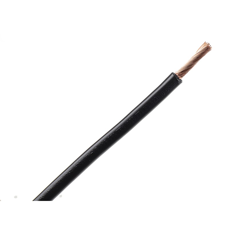 1 Reel of 100 M - RS PRO Black 10 mm² Hook Up Wire, 8 AWG, 72/0.4 mm, 100m, PVC Insulation