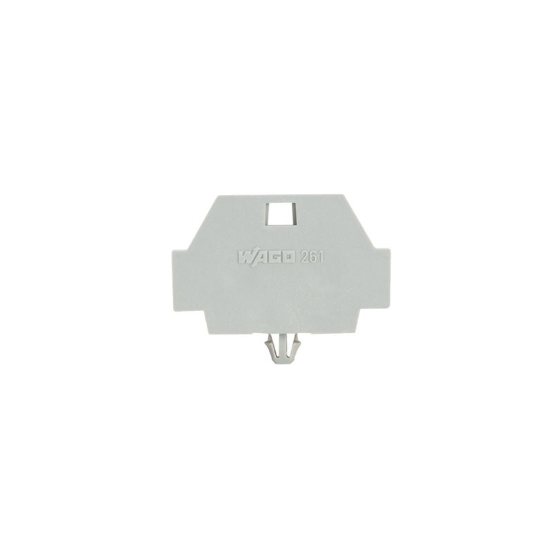 10 pcs : 261-371 - END PLATE WITH SNAP-IN MOUNTING