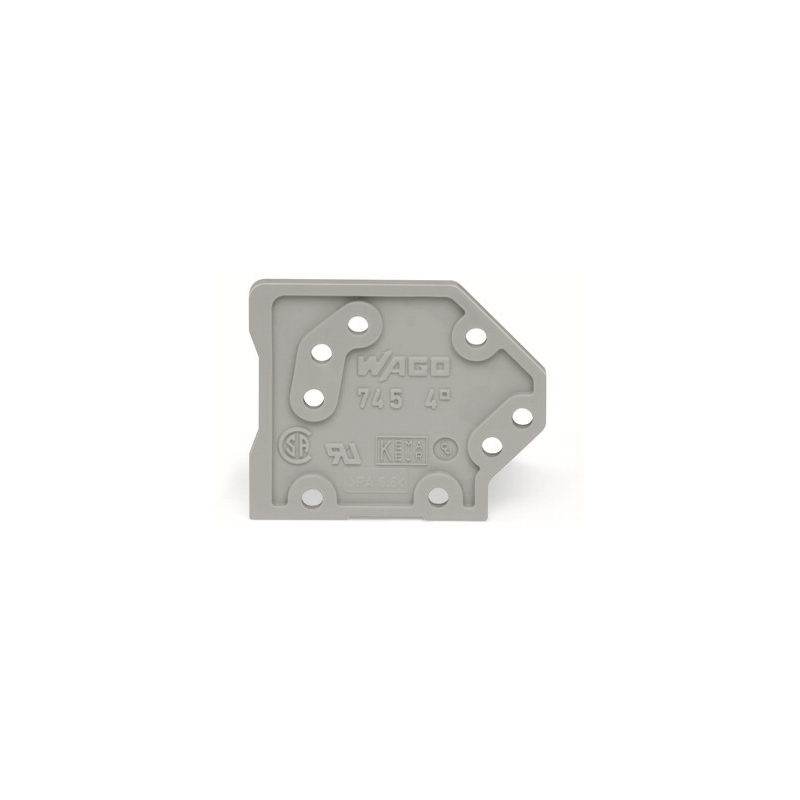 10 pcs : 745-100 - END PLATE 1.5 MM THICK SNAP-FI