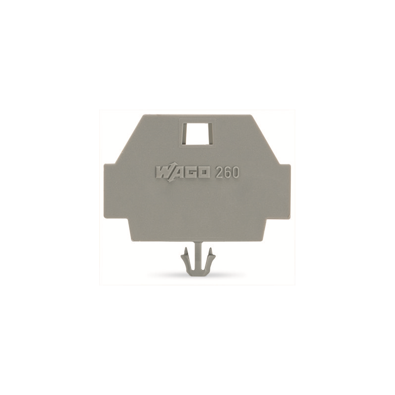 10 pcs : 260-371 - END PLATE WITH SNAP-IN MOUNTING