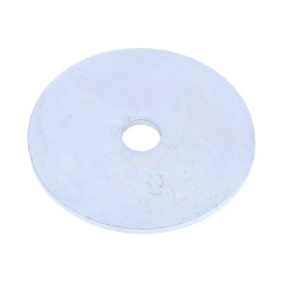 1 Bag of 100 - Bright Zinc Plated Steel Mudguard Washers, M6