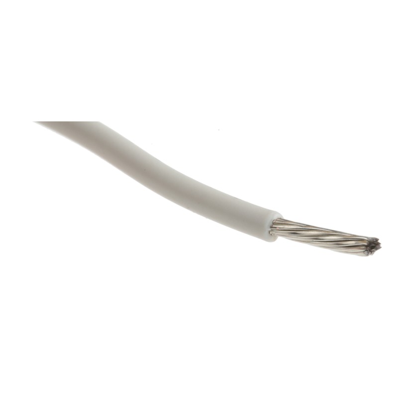 1 Reel of 305 M - Alpha Wire EcoWire Series White 0.52 mm² Hook Up Wire, 20 AWG, 10/0.25 mm, 305m, MPPE Insulation