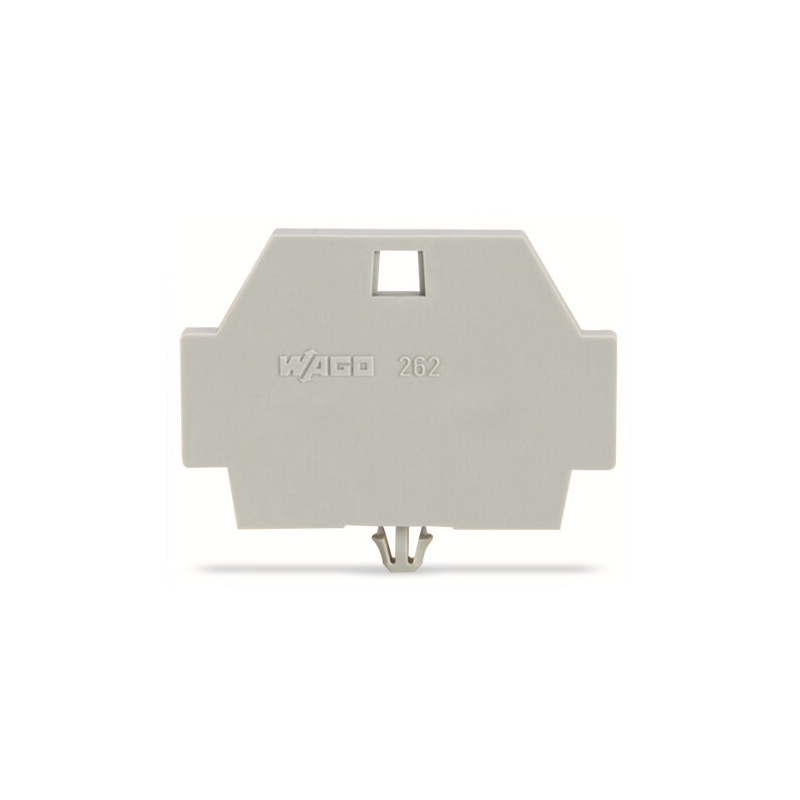 10 pcs : 262-371 - END PLATE WITH SNAP-IN MOUNTING