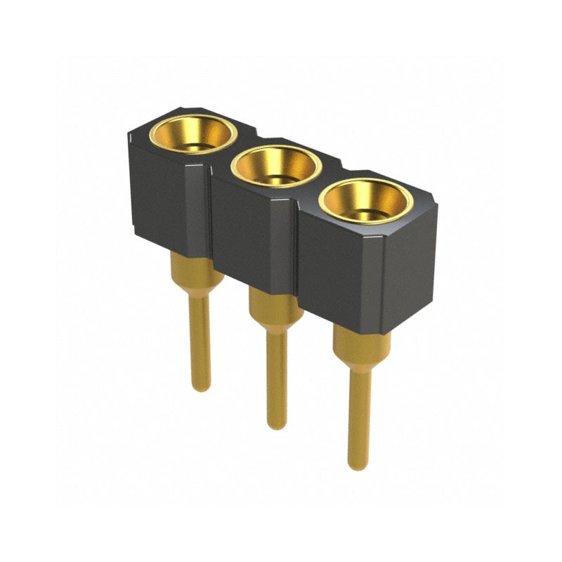 10 pcs : XR2C-0311-N - CONN SOCKET SIP 3POS GOLD
