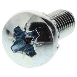 1 Bag of 100 - RS PRO M6 x 16 mmmm Zinc Plated Steel Pan Head Sems Screw, External Tooth Washer