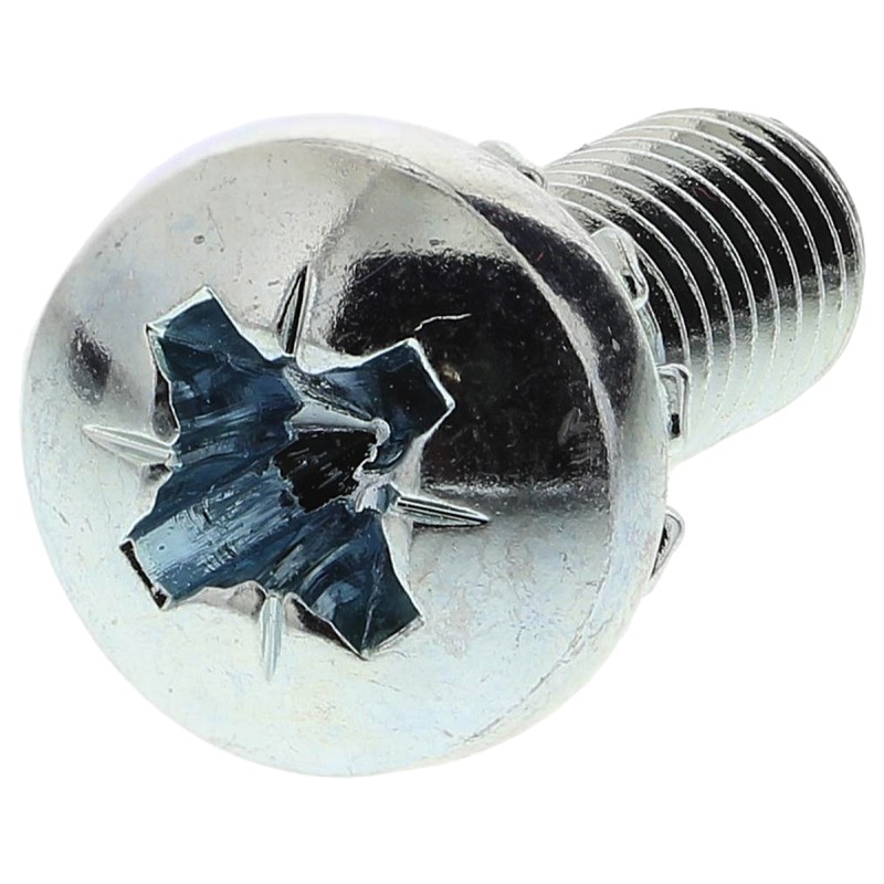 1 Bag of 100 - RS PRO M6 x 16 mmmm Zinc Plated Steel Pan Head Sems Screw, External Tooth Washer