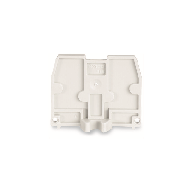 10 pcs : 869-397 - END PLATE WITH FIXING FLANGE M4