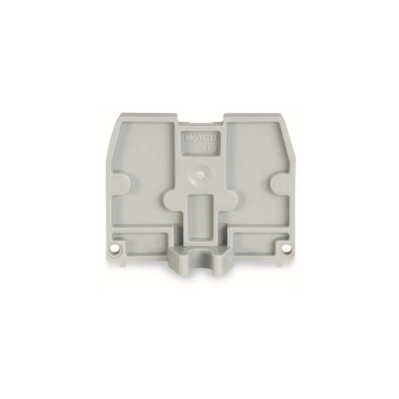 10 pcs : 869-395 - END PLATE WITH FIXING FLANGE M4