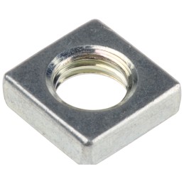 1 Bag of 100 - RS PRO M8 13mm Steel Square Nuts, Bright Zinc Plated Finish