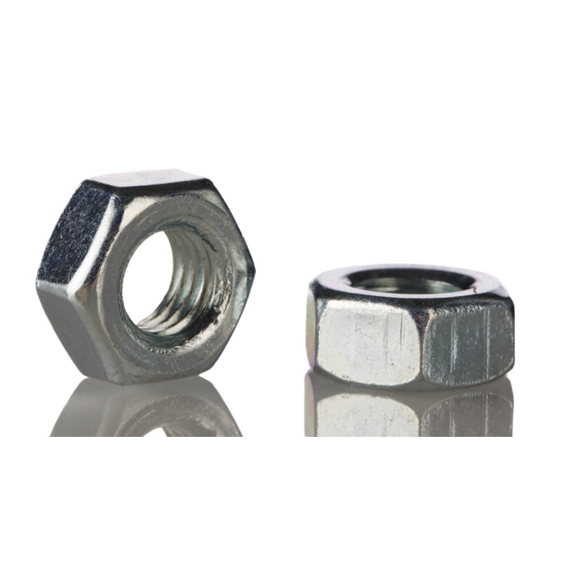 1 Bag of 100 - RS PRO, Plain Stainless Steel Hex Nut, DIN 934, M3