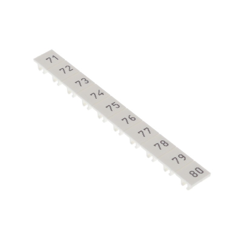 10 pcs : XW5Z-S6.0LB-71-80 - TB LABEL 6MM MARKING 71-80