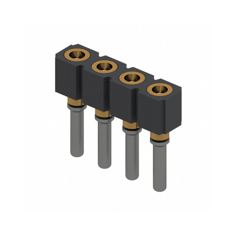 10 pcs : 714-43-104-31-018000 - CONN SOCKET SIP 4POS GOLD