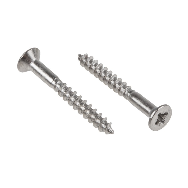 1 Bag of 100 - RS PRO Pozidriv Countersunk Stainless Steel Wood Screw, A2 304, 3mm Thread, 25mm Length