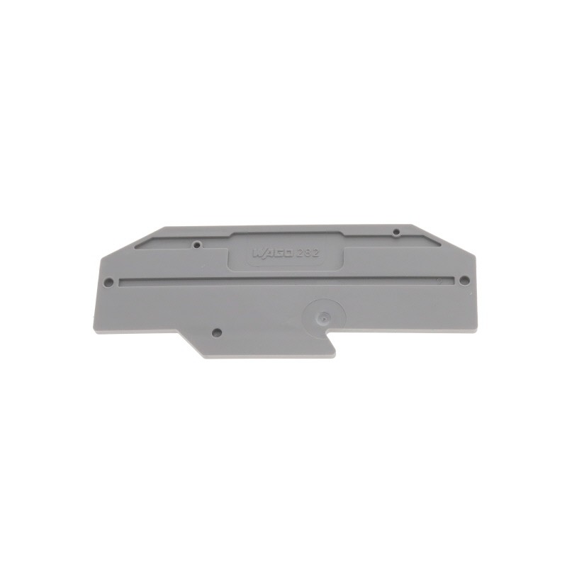10 pcs : 282-334 - END PLATE 2 MM THICK GRAY