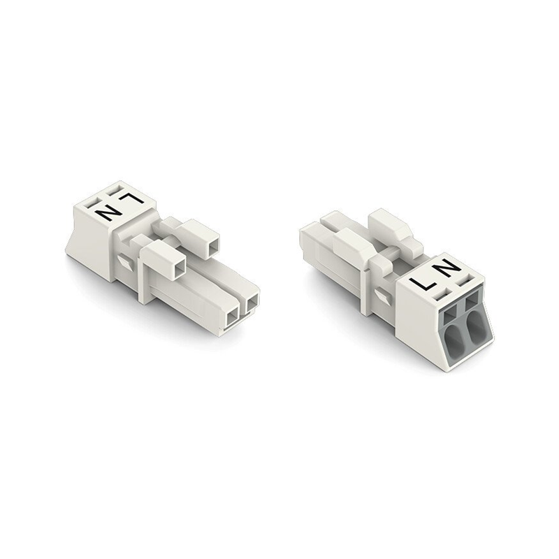 10 pcs : 890-222 - SOCKET 2-POLE, WHITE