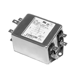 10 pcs - TE Connectivity, Corcom AYO 3A 250 V ac 50/60Hz, Flange Mount RFI Filter, Spade 3 Phase