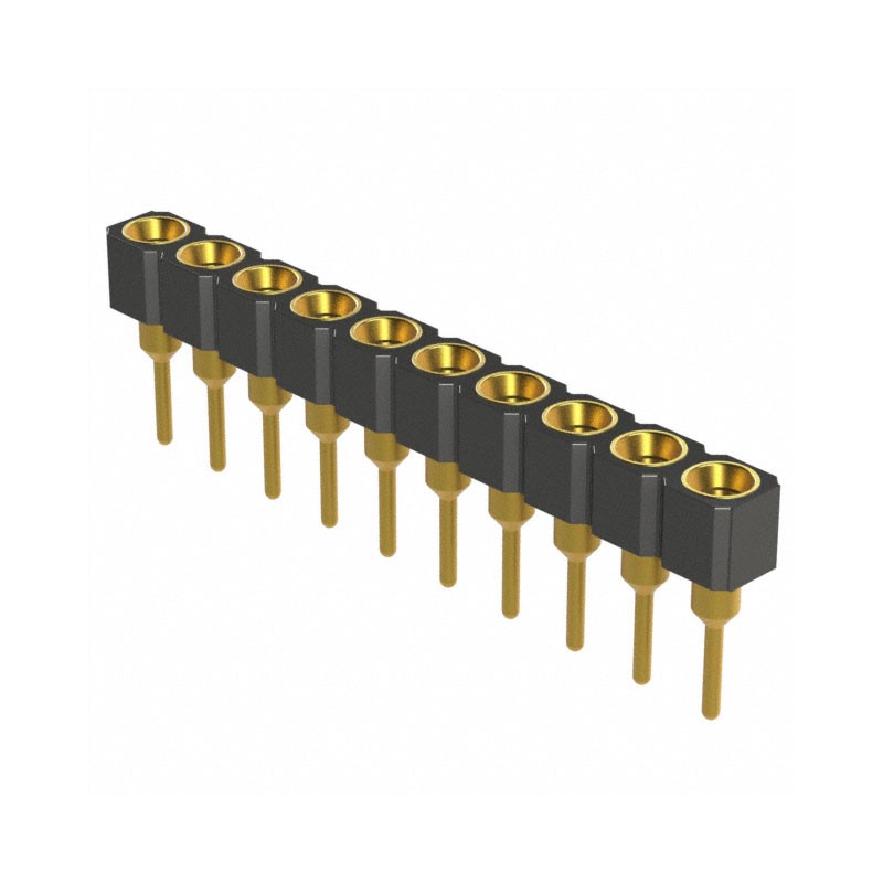 10 pcs : XR2C1011N - CONN SOCKET SIP 10POS GOLD