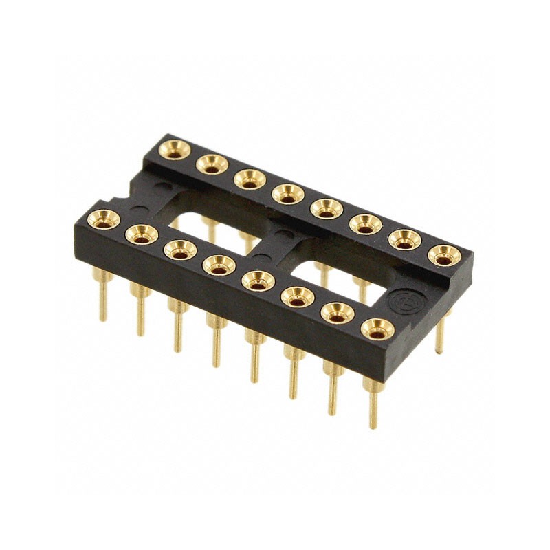 10 pcs : XR2A-1611-N - CONN IC DIP SOCKET 16POS GOLD