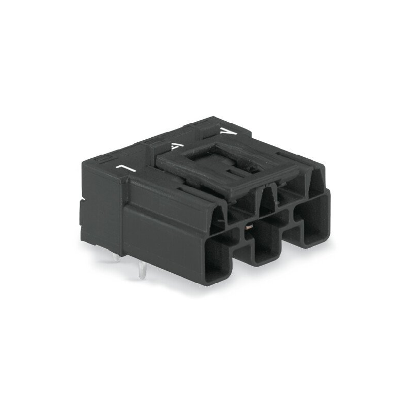 10 pcs : 770-813/011-000 - PLUG FOR PCBS ANGLED 3-POLE, BLA