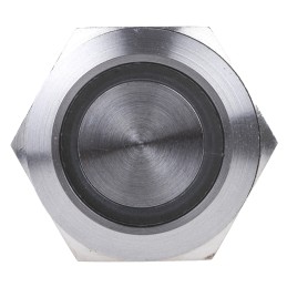 10 pcs - Bulgin MPI002 Series Illuminated Push Button Switch, Momentary, Panel Mount, 19.2mm Cutout, SPST, Red/Green LED, 24V