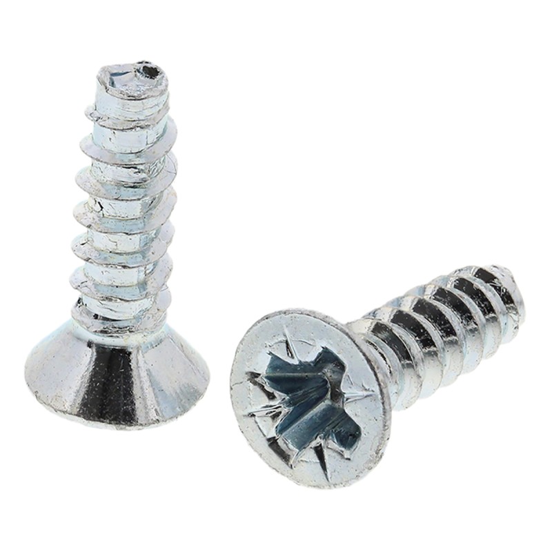 1 Bag of 100 - RS PRO Bright Zinc Plated, Clear Passivated Steel Countersunk Head Thread Forming Screw, N°6 x 13mm Long