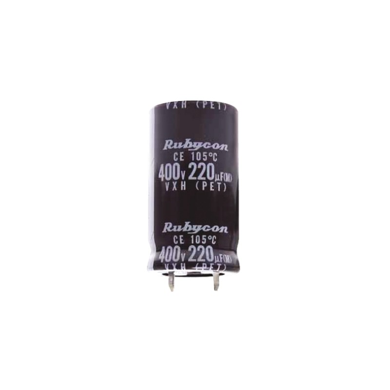 200 pcs - Rubycon 100μF Aluminium Electrolytic Capacitor 450V dc, Snap-In - 450VXH100MEFCSN22X25
