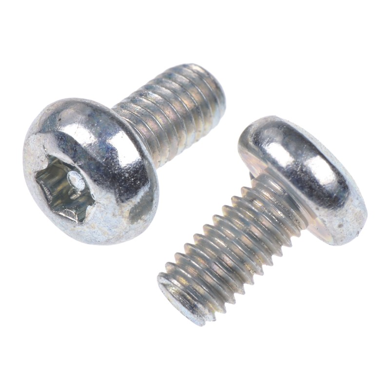 1 Bag of 100 - RS PRO Bright Zinc Plated Pan Steel Tamper Proof Security Screw, M3 x 6mm