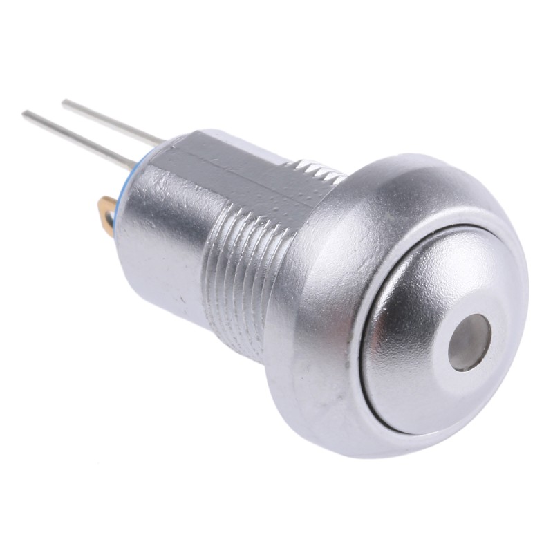 10 pcs - APEM Illuminated Push Button Switch, Latching, Panel Mount, 12.9mm Cutout, SPST, Green LED, 24V dc, IP67