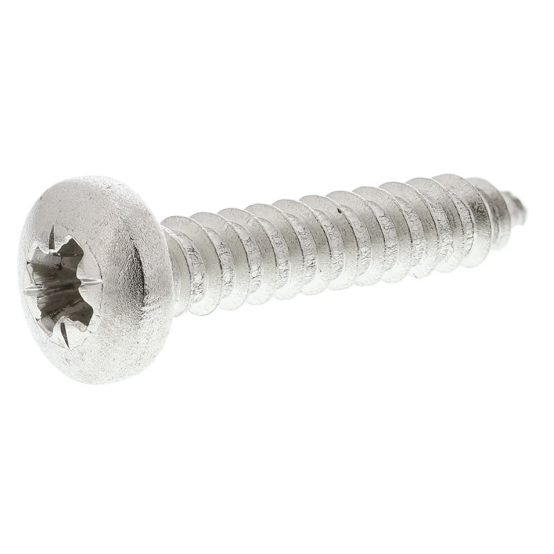 1 Bag of 100 - RS PRO Plain Stainless Steel Pan Head Self Tapping Screw, N°10 x 1in Long 25mm Long