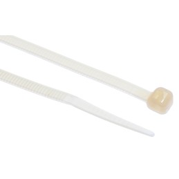 1 Bag of 100 - RS PRO Cable Tie, Heat Stabilised, 265mm x 3.6 mm, Natural Nylon, Pk-100