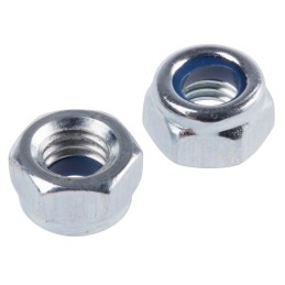 1 Bag of 100 - RS PRO, Zinc Plated Steel Lock Nut, DIN 985, M5
