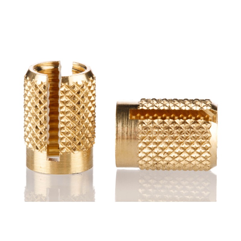 1 Bag of 100 - RS PRO, M5 Brass Threaded Insert diameter 6.4mm Depth 9.35mm
