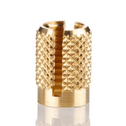 1 Bag of 100 - RS PRO, M5 Brass Threaded Insert diameter 6.4mm Depth 9.35mm
