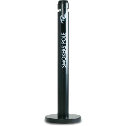 1 pcs - Rubbermaid Commercial Products Black Aluminium Standing Cigarette Bins x 1.08m x 324mm