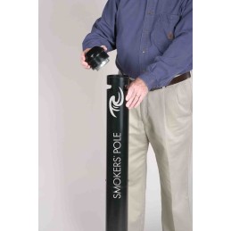 1 pcs - Rubbermaid Commercial Products Black Aluminium Standing Cigarette Bins x 1.08m x 324mm