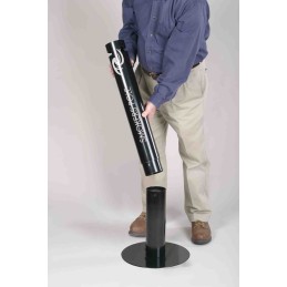 1 pcs - Rubbermaid Commercial Products Black Aluminium Standing Cigarette Bins x 1.08m x 324mm