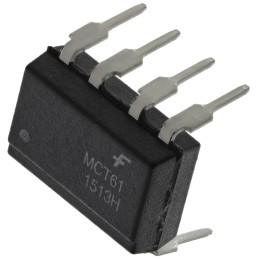 10 pcs - onsemi, MCT61 DC Input Transistor Output Dual Optocoupler, Through Hole, 8-Pin DIP