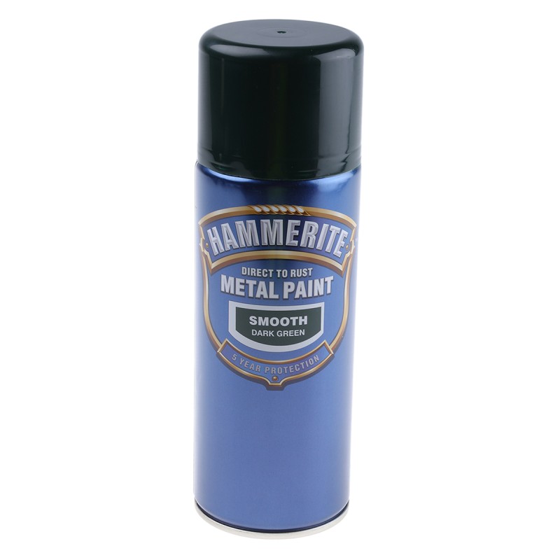 1 pcs - Hammerite 400ml Green Smooth Spray Paint