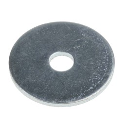 1 Bag of 100 - Bright Zinc Plated Steel Mudguard Washers, M5