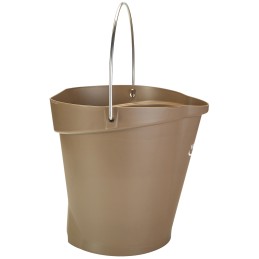 1 pcs - 12L Plastic Brown Bucket With Handle