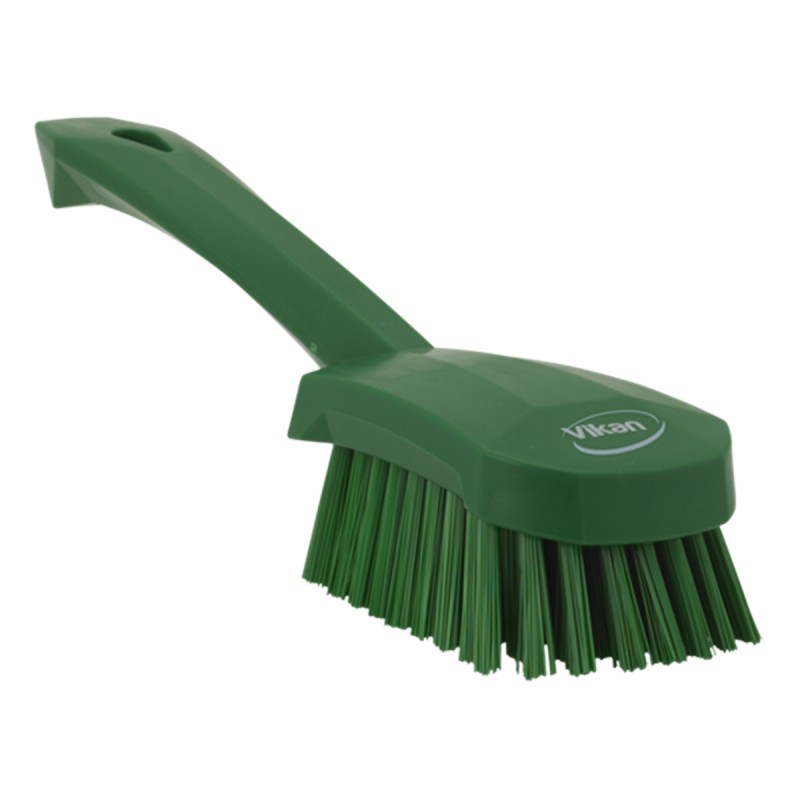 1 pcs - Vikan Hard Bristle Green Scrubbing Brush, 36mm bristle length, Polyester bristle material