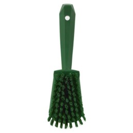 1 pcs - Vikan Hard Bristle Green Scrubbing Brush, 36mm bristle length, Polyester bristle material