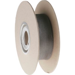 1 Reel of 1 - RS PRO Braided Monel Silver Cable Sleeve, 50.8mm Diameter, 15.24m Length