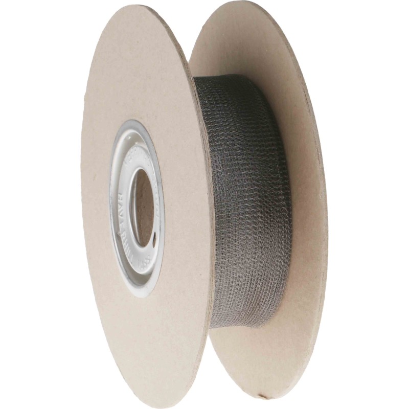 1 Reel of 1 - RS PRO Braided Monel Silver Cable Sleeve, 50.8mm Diameter, 15.24m Length