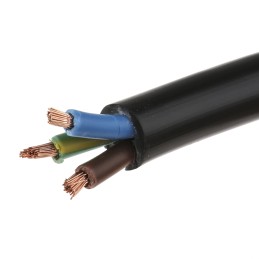 1 Reel of 100 M - RS PRO 3 Core Power Cable, 2.5 mm², 100m, Black PVC Sheath, 3183Y, 20 A, 500 V