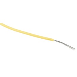 1 Reel of 100 M - RS PRO Yellow 0.08 mm² Hook Up Wire, 28 AWG, 7/0.12 mm, 100m, MPPE Insulation